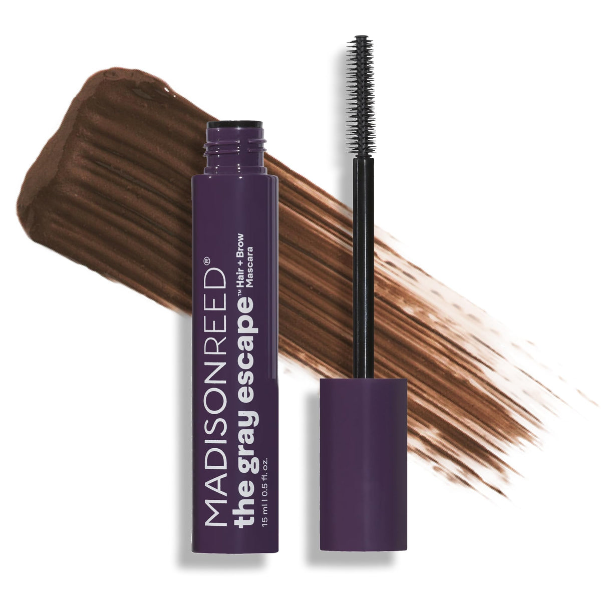 Madison Reed front packaging showing medium brown shade and compact tube benefit quick touch-ups