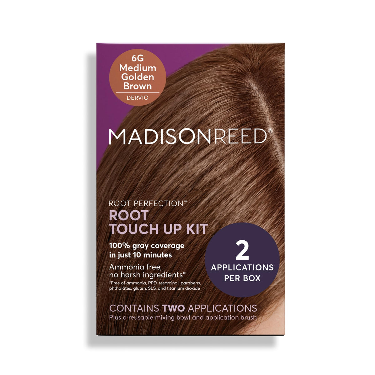 Madison Reed front packaging showing kit and shade 6G for easy identification