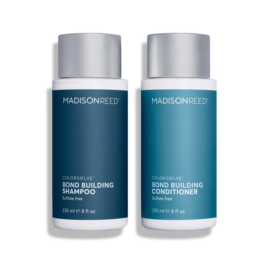 Madison Reed shampoo paired with bond-building conditioner for system use