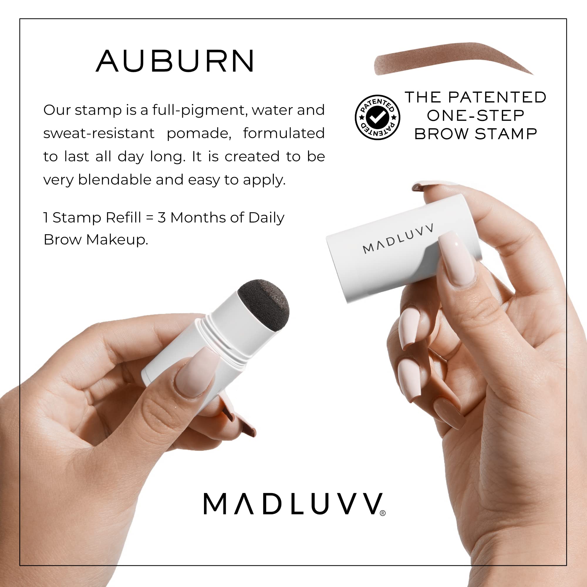 MADLUVV cap and sponge detail highlighting twist-to-load design for easy pigment release