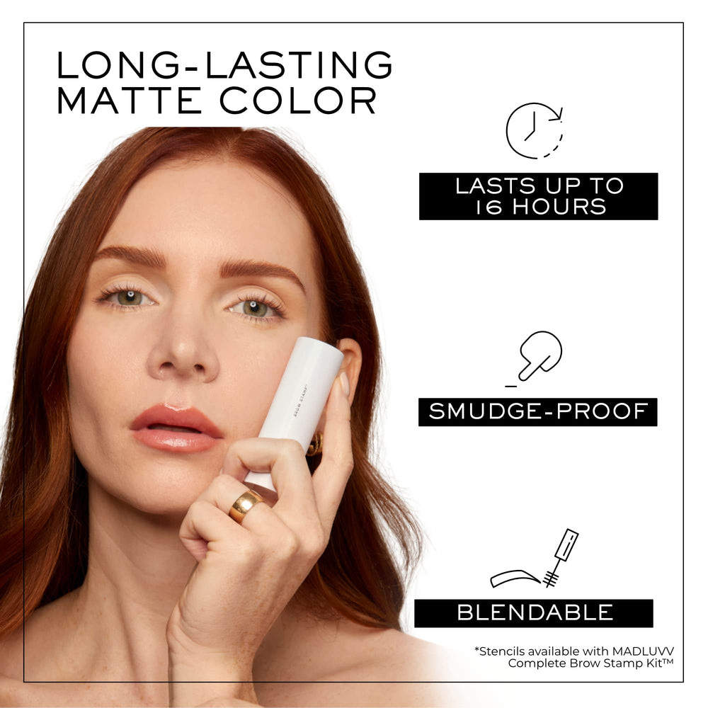 MADLUVV pomade texture on applicator illustrating matte, buildable coverage