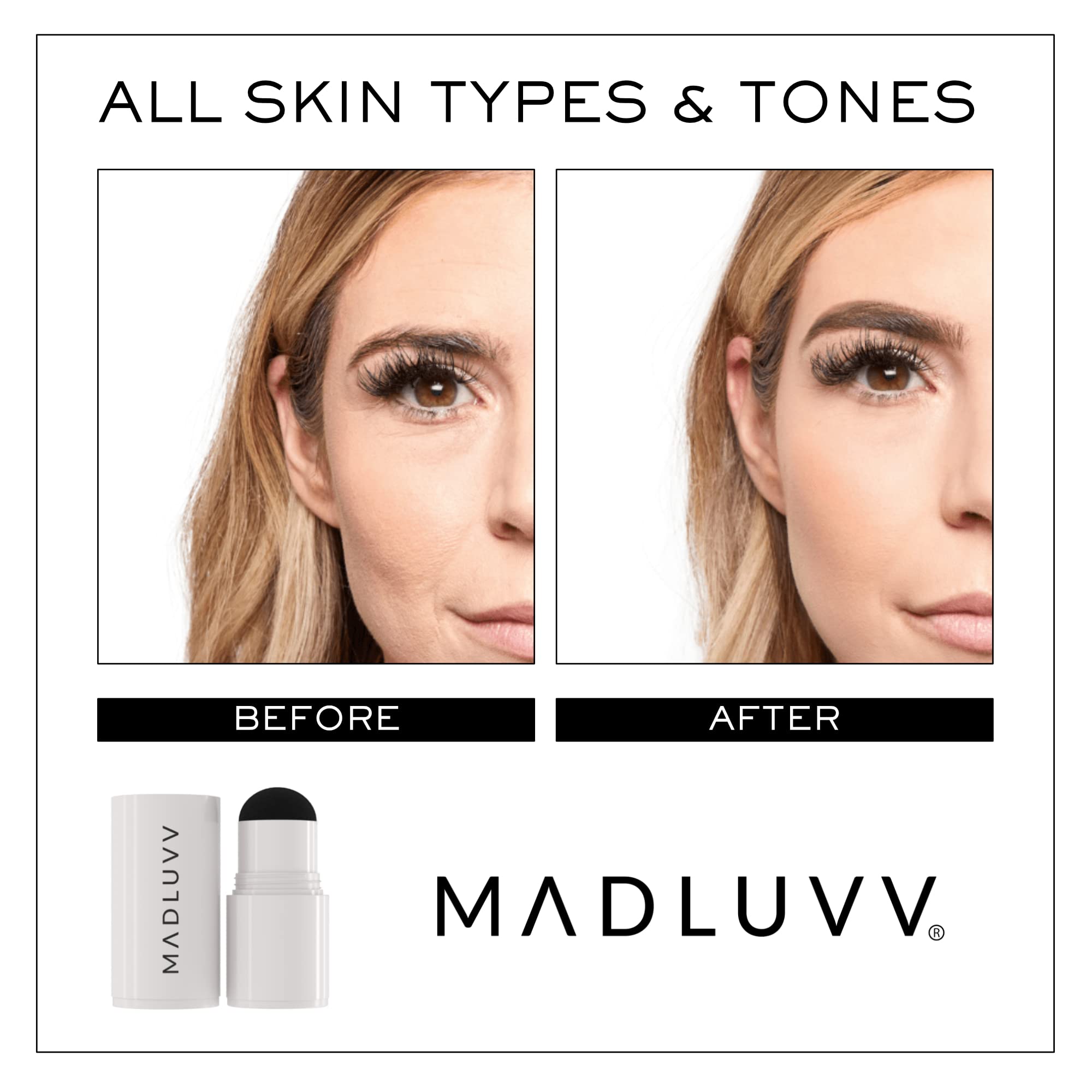 MADLUVV applicator loading pigment to sponge for consistent color application