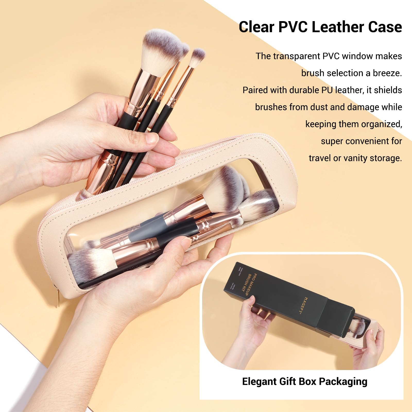 MAGEFY arranged eye brushes for precise blending and eye definition
