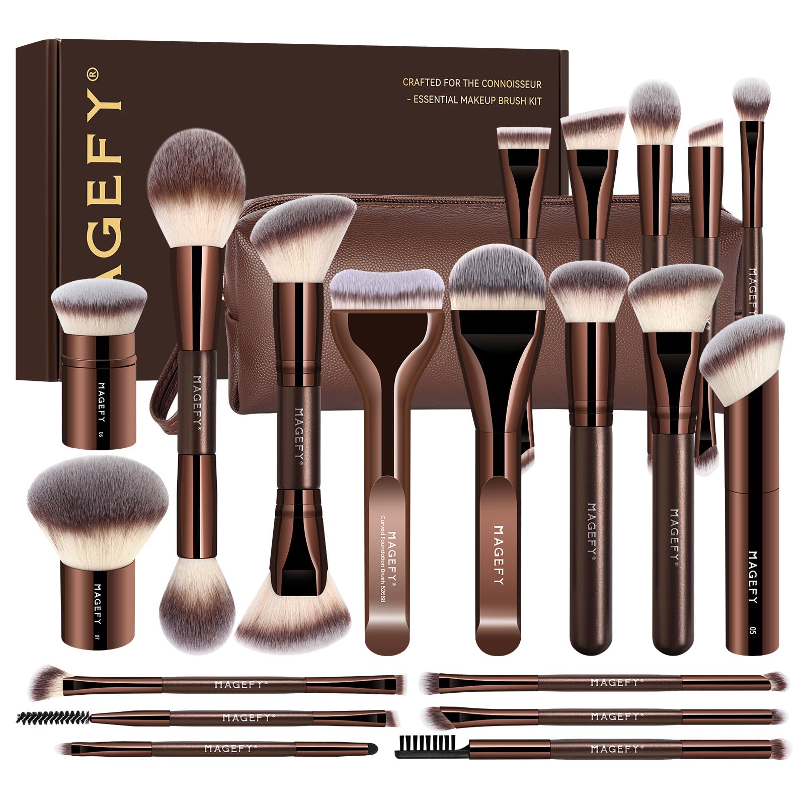 MAGEFY front packaging showing the full 20-piece set and case for easy storage