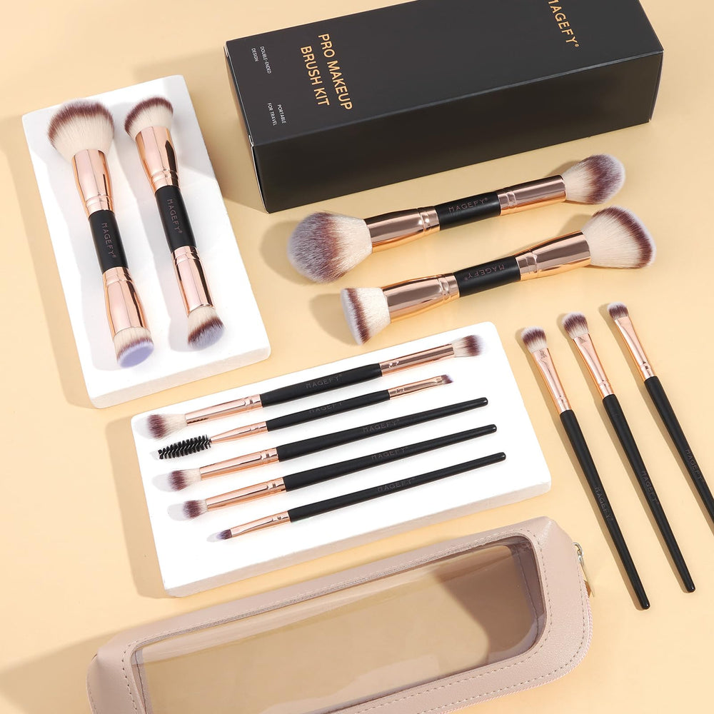 MAGEFY brushes styled on a vanity to inspire everyday polished looks