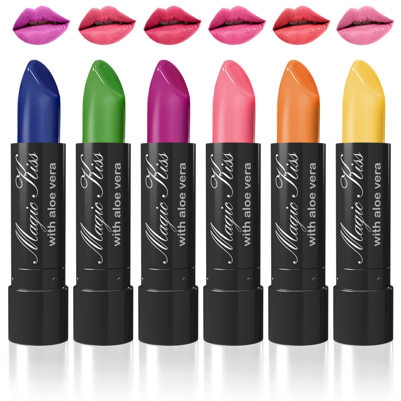 Magic Kiss front packaging showing set and color variety with clear gift appeal