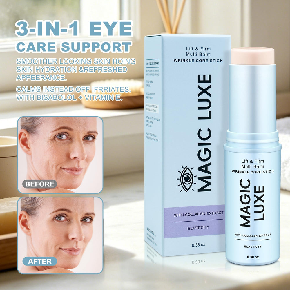 MAGIC LUXE OIL application demo under eye, demonstrating gentle targeted coverage
