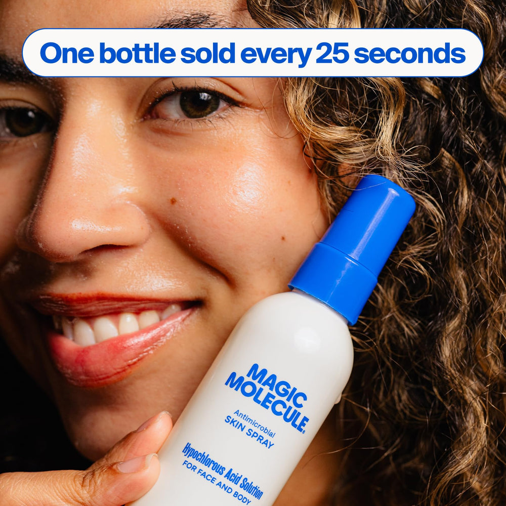 Magic Molecule used as eyelid cleanser showing gentle care for delicate skin