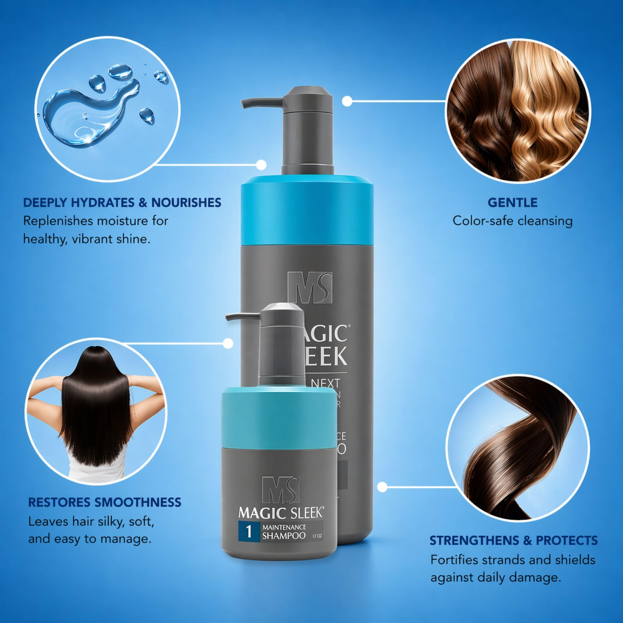 MagicSleek bottle in hand to show 17 oz size for value comparison