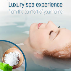 Magnum Solace bath in use with flakes dissolving for a relaxing soak