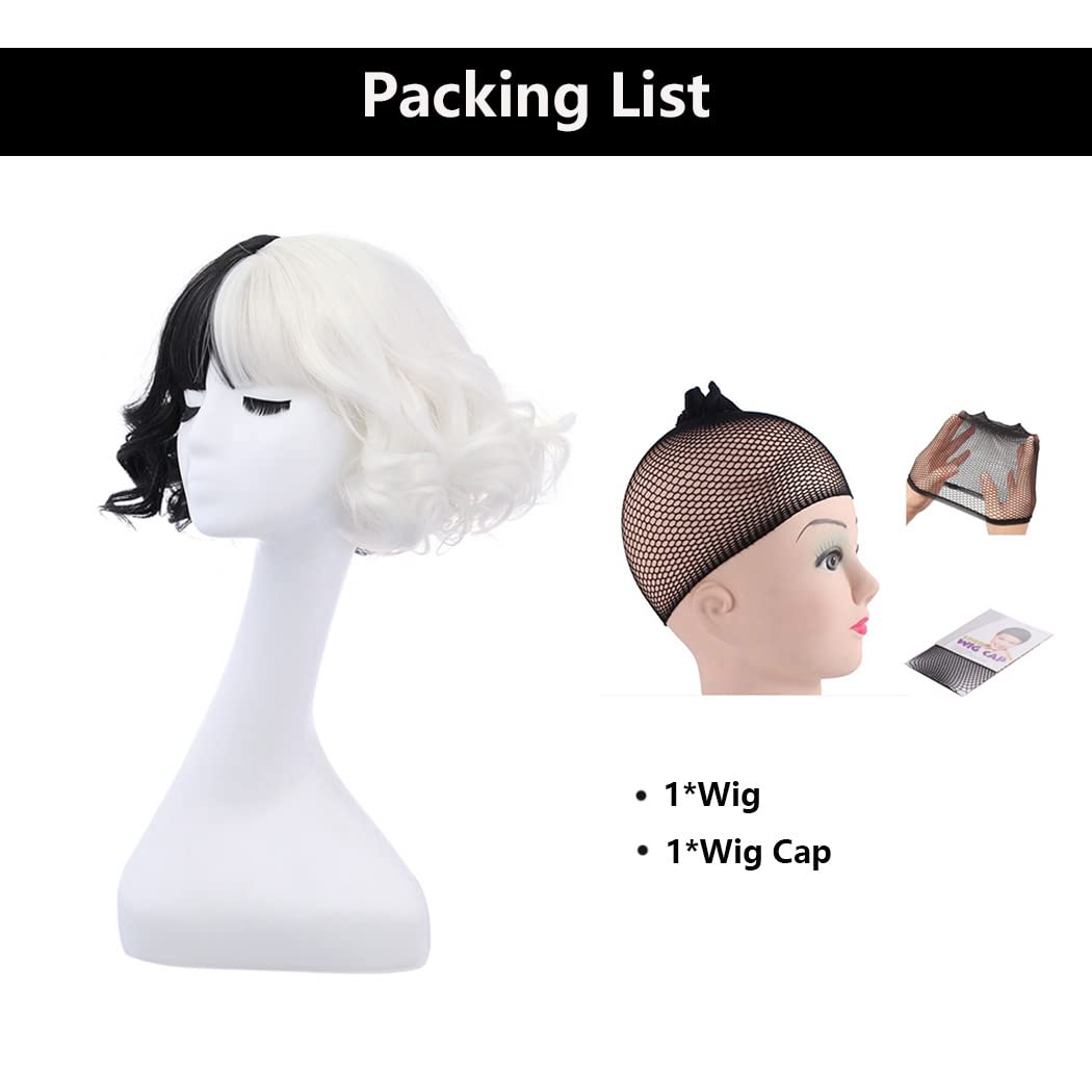 MAGQOO wig on mannequin showing 12-inch length and scale