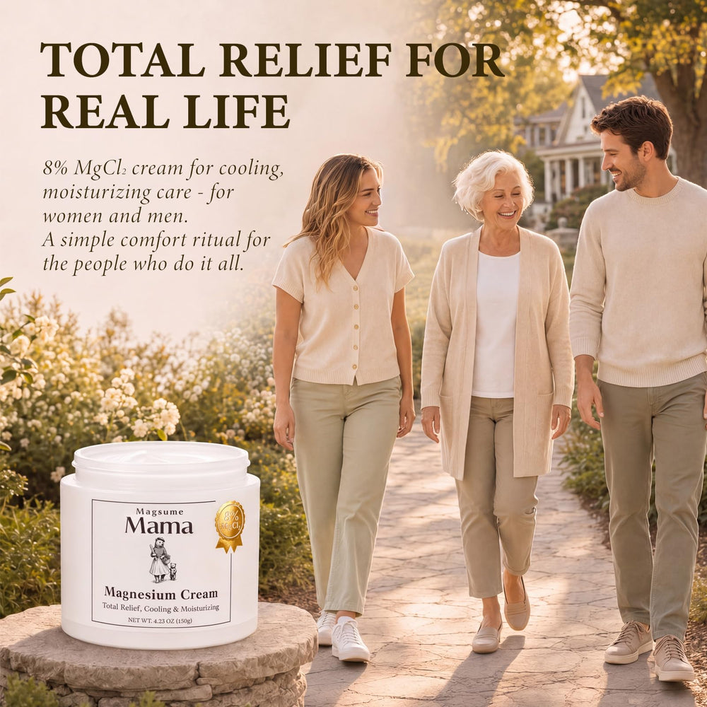 Magsume Mama lifestyle scene on bedside table suggesting nightly relaxation and soothing routine