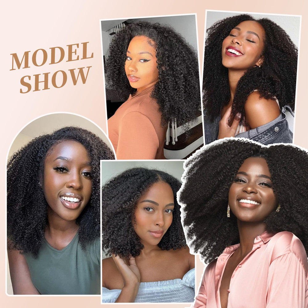 MAHKOTAKU lifestyle shot with model wearing curls illustrating natural look and versatility