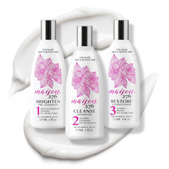 Maison 276 front packaging showing three 8 oz bottles for brightening gray hair