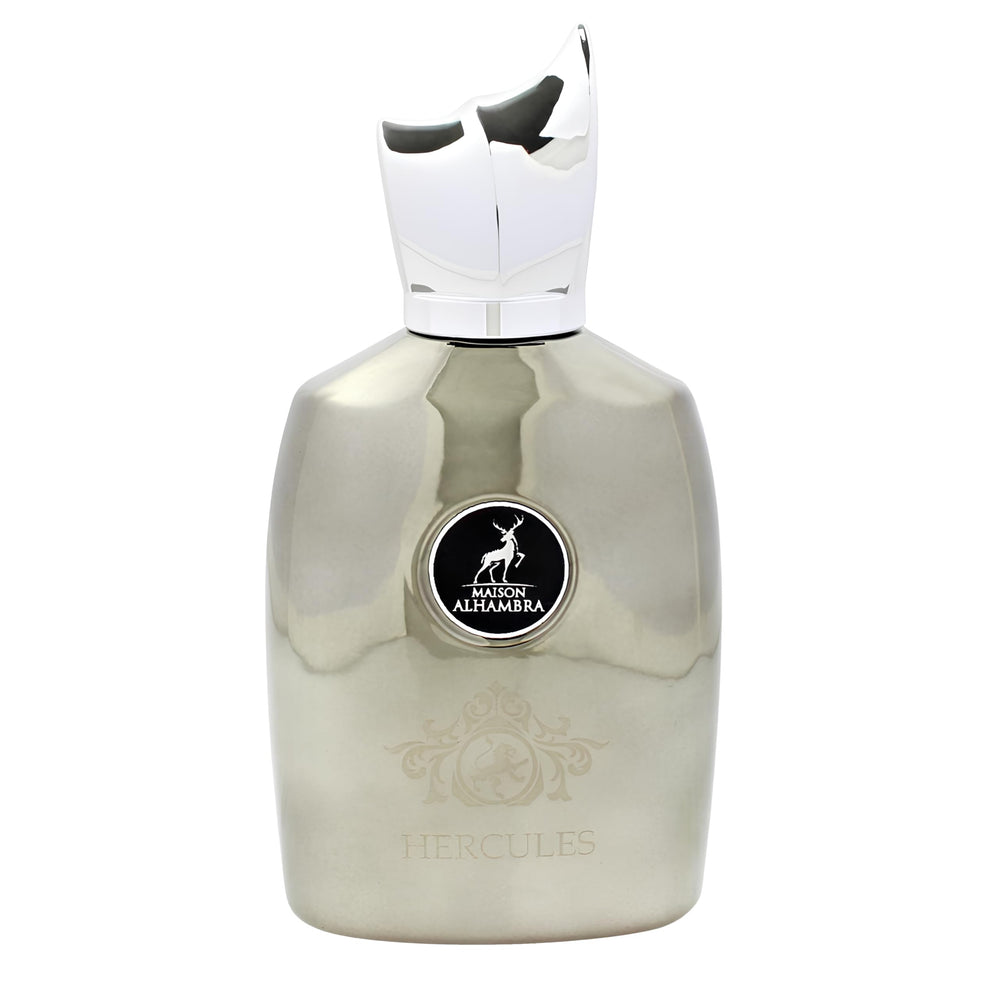 Maison Alhambra Hercules front bottle shot showing modern design and easy display benefit