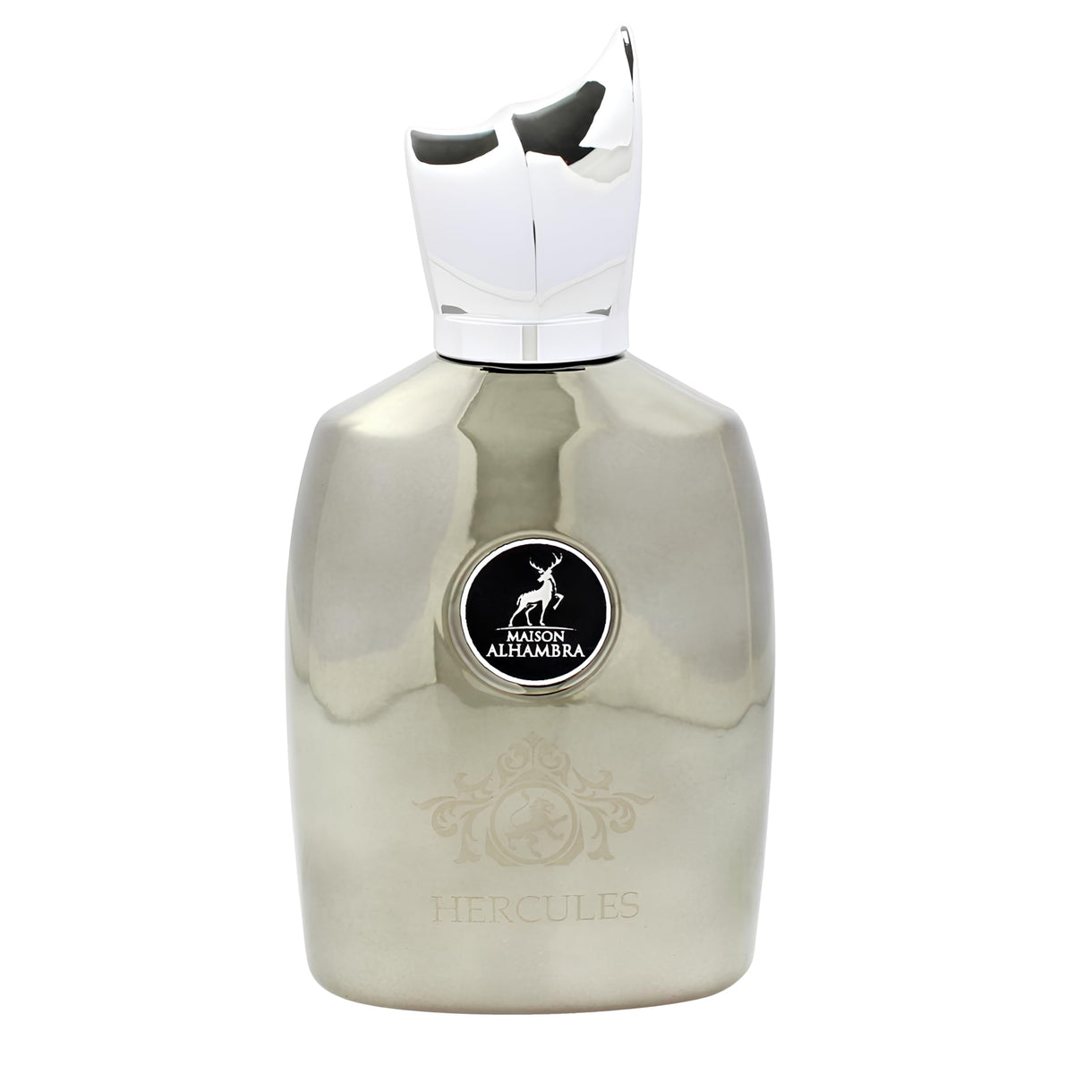 Maison Alhambra Hercules front bottle shot showing modern design and easy display benefit