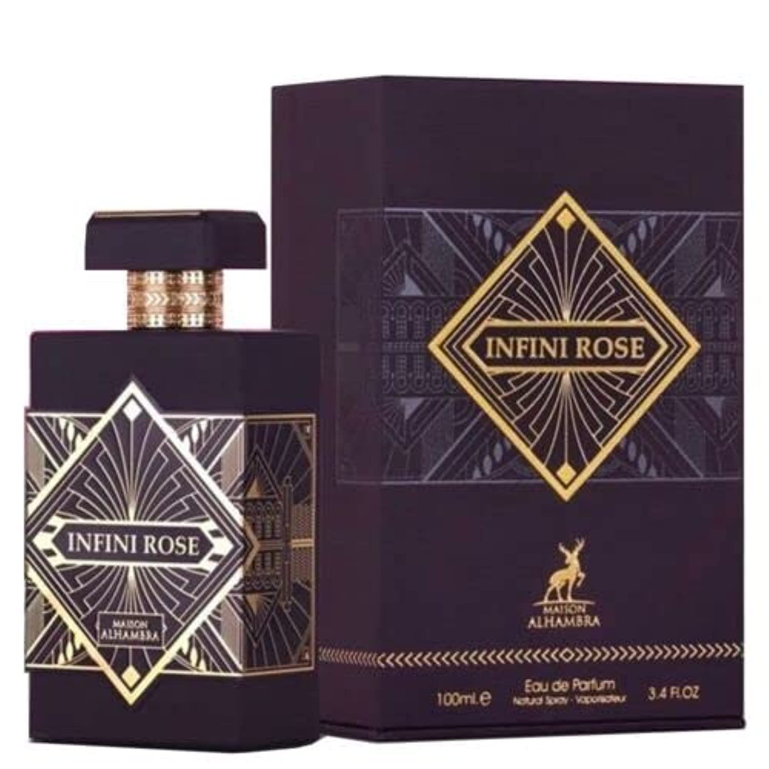 Maison Alhambra front bottle view showing elegant packaging and clear scent identity