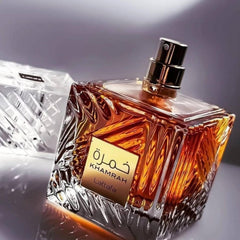 Maison Alhambra close-up of fragrance notes and texture highlighting warm spices
