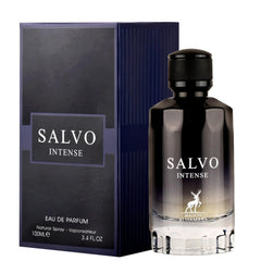Maison Alhambra Salvo Intense box and label highlighting designer origin and details