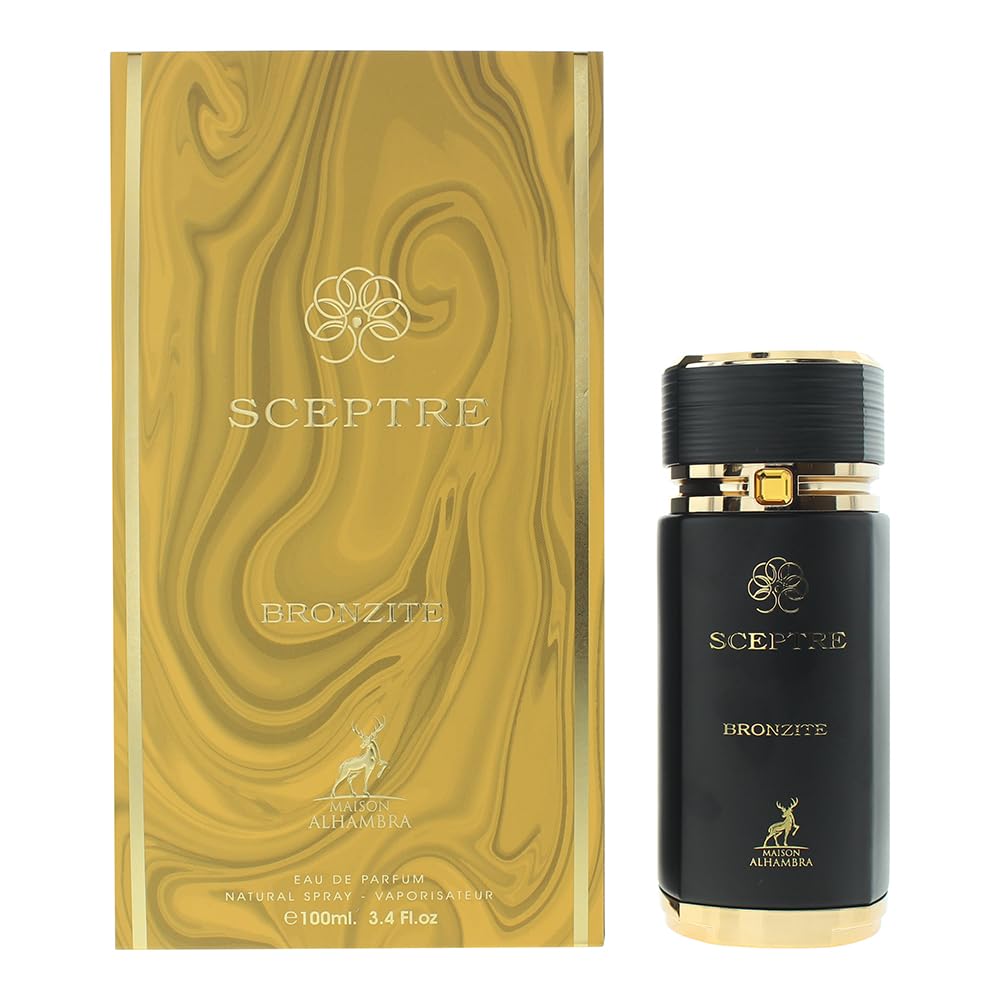 Maison Alhambra Sceptre Bronzite front bottle view showing elegant design and durable spray