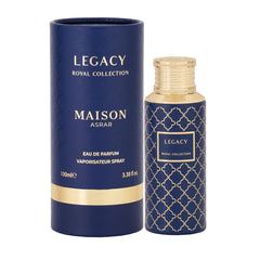 MAISON ASRAR bottle with box beside ruler for size comparison and travel-friendly volume