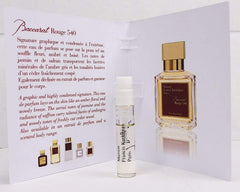 Maison Francis Kurkdjian BACCARAT ROUGE 540 vial in a purse for travel convenience and touch-ups