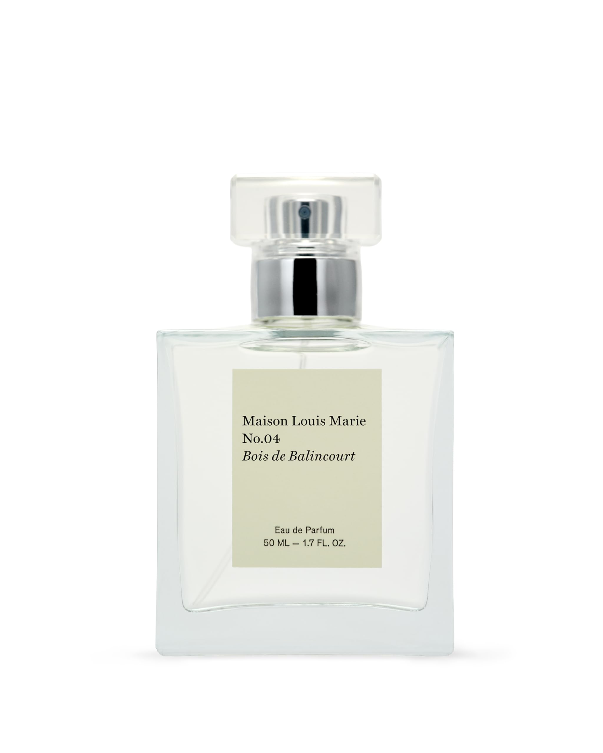 Maison Louis Marie front bottle showing sleek glass and label, communicates luxury