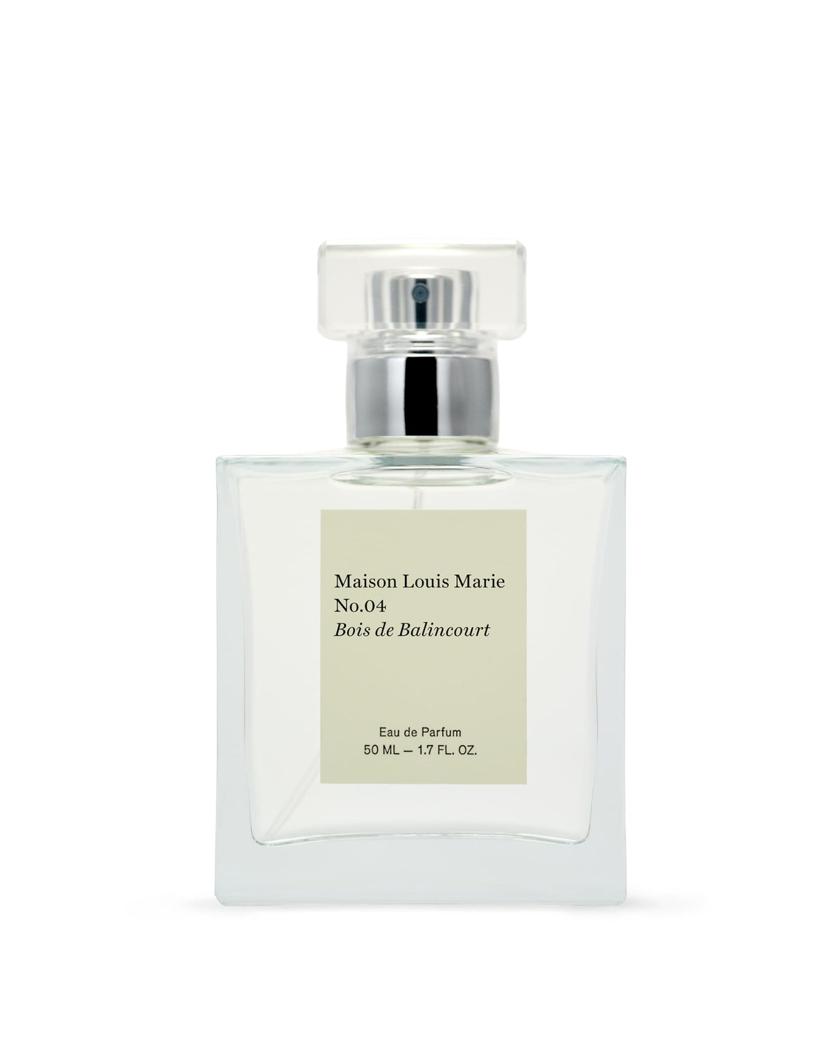 Maison Louis Marie front bottle showing sleek glass and label, communicates luxury