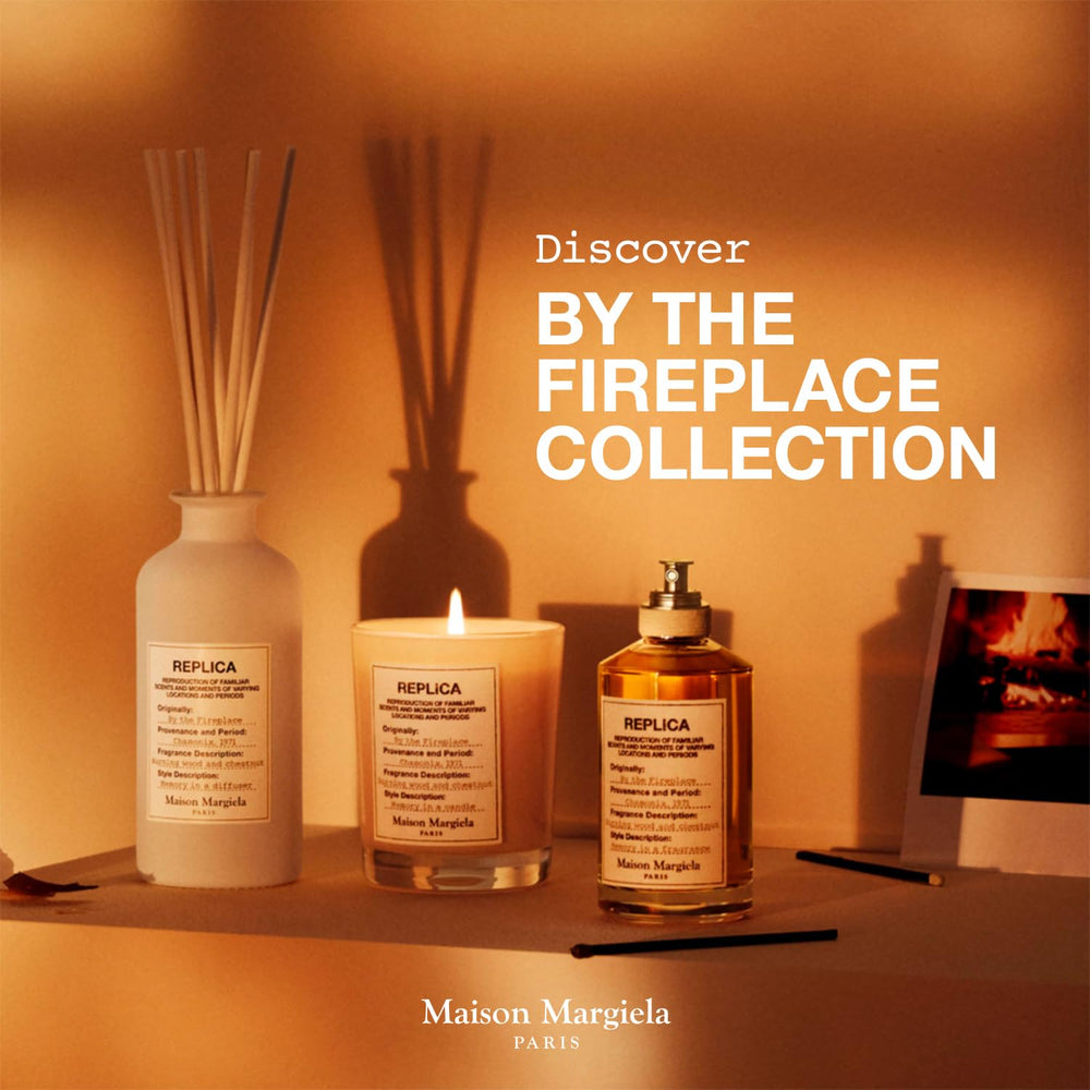 Maison Margiela bottle staged in a winter setting conveying cozy atmosphere