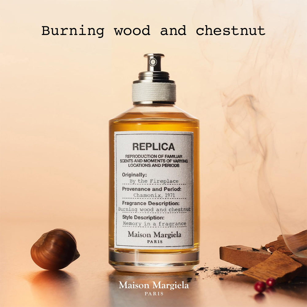 Maison Margiela chestnuts and wood close-up illustrating warm gourmand notes