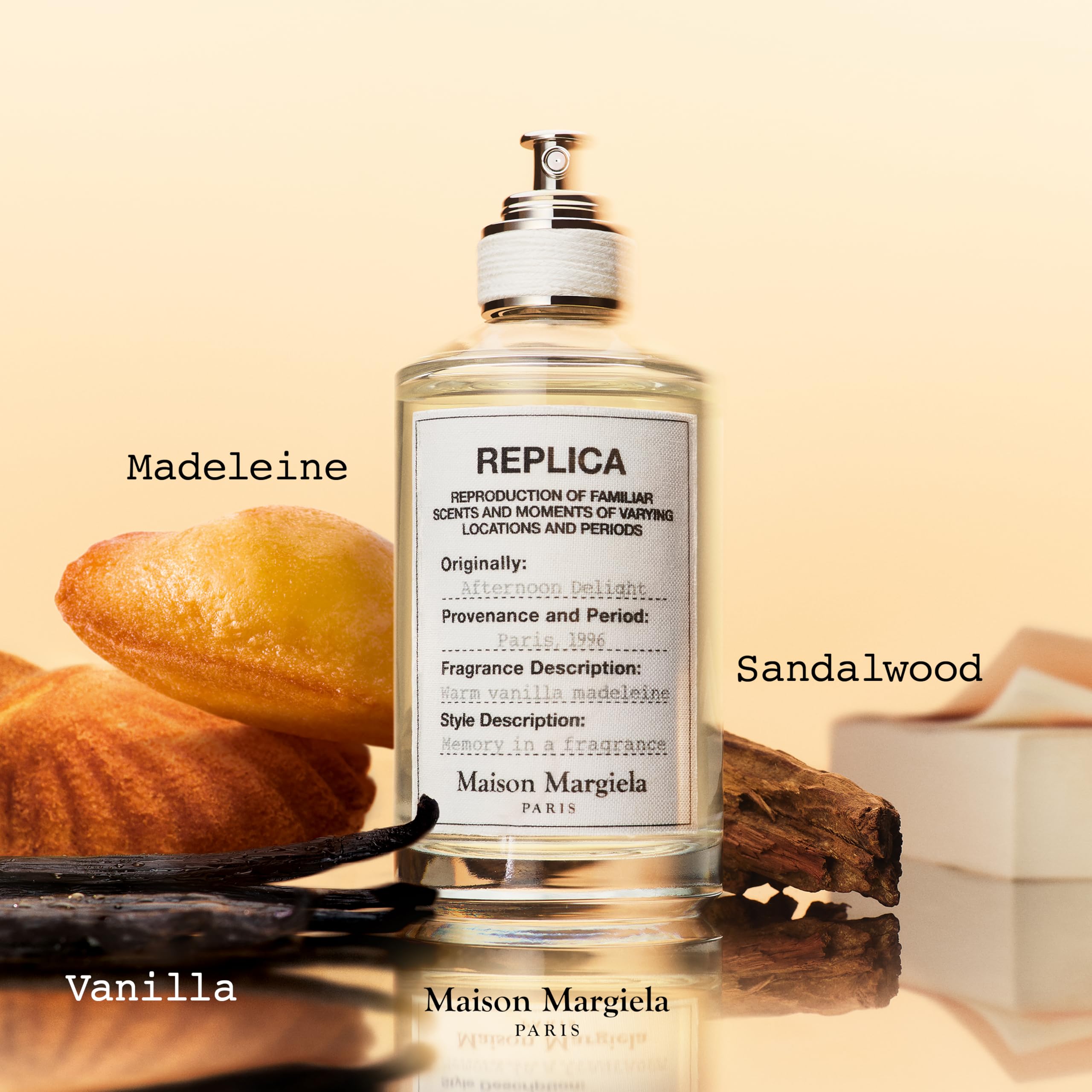 Maison Margiela label detail on bottle, clear fragrance name for easy selection
