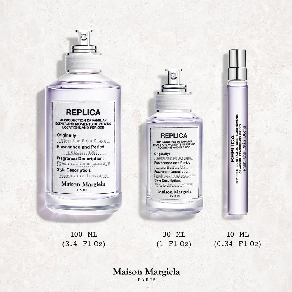 Maison Margiela scale with 1.0 fl oz bottle next to a coin for size reference, clarifies volume