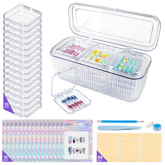 Majeree organizer box front view showing tidy nail storage and quick selection