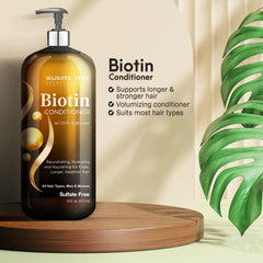 Majestic Pure bottle held in hand demonstrating 16 oz scale and travel-friendly size