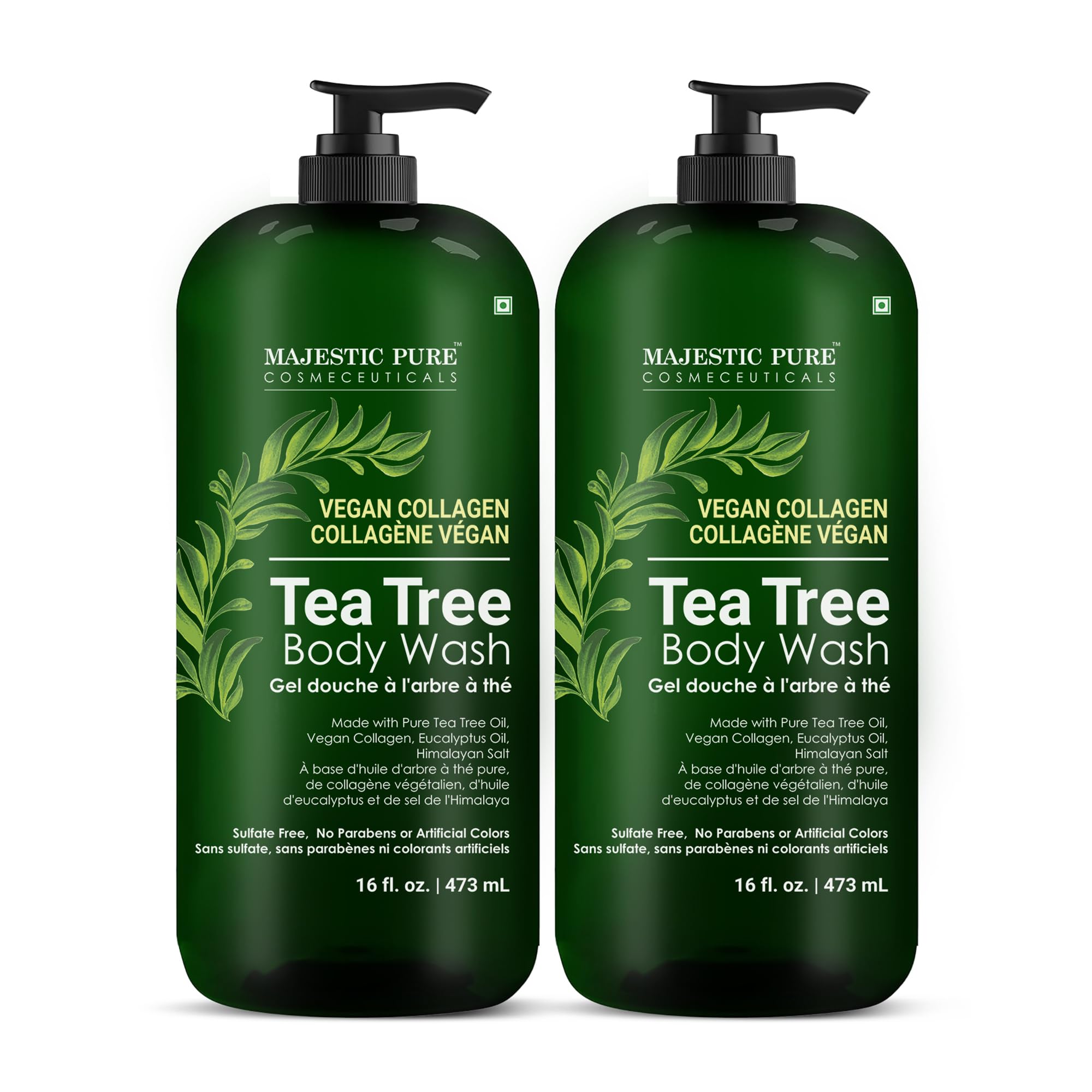 Majestic Pure front packaging showing two bottles and product benefit