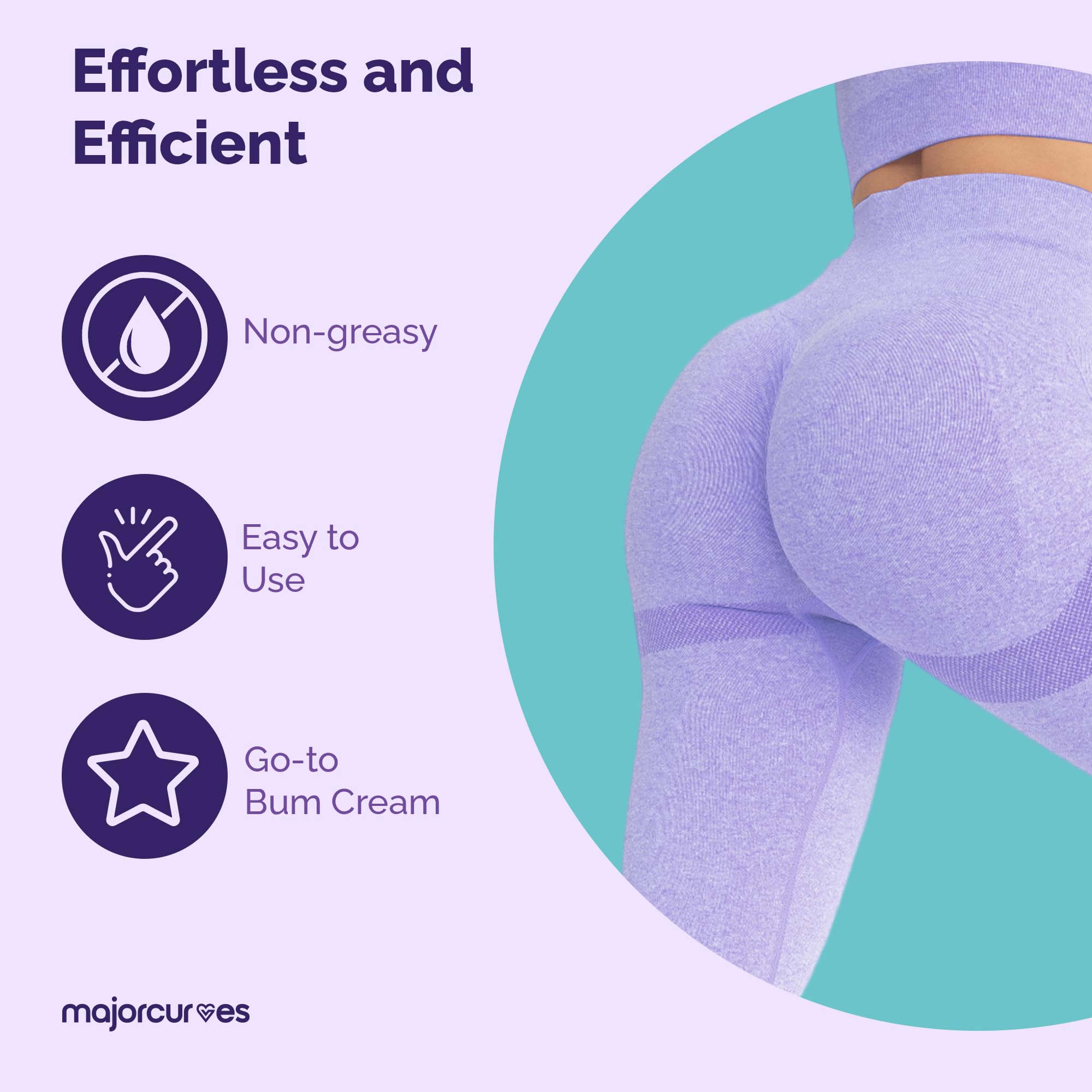 Major Curves application massage on hip area illustrating targeted shaping and lift