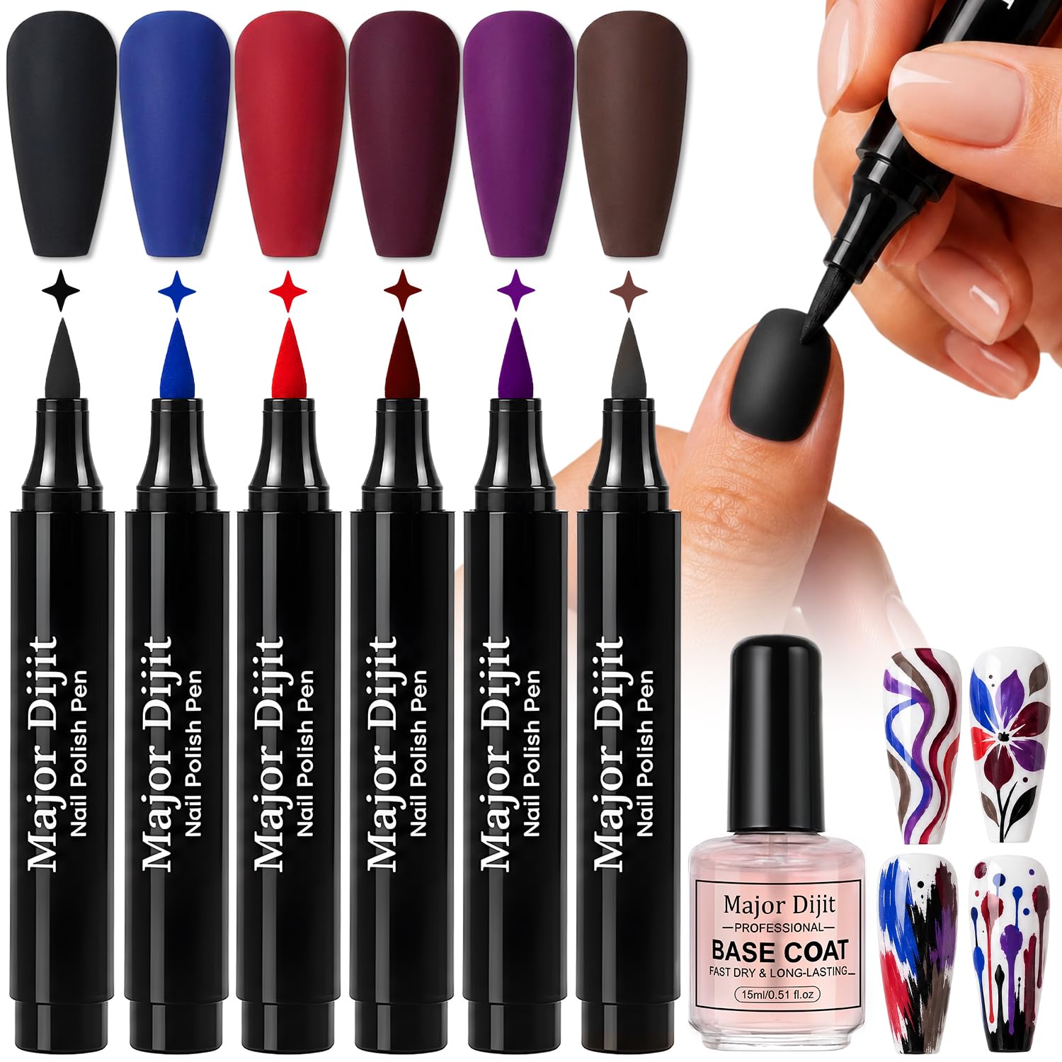 Major Dijit front packaging showing six pens and color preview for easy selection