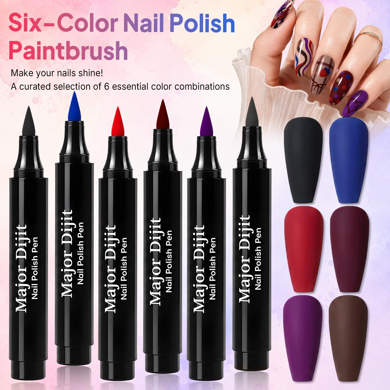 Major Dijit pen tip close-up demonstrating fine precision for detailed nail art