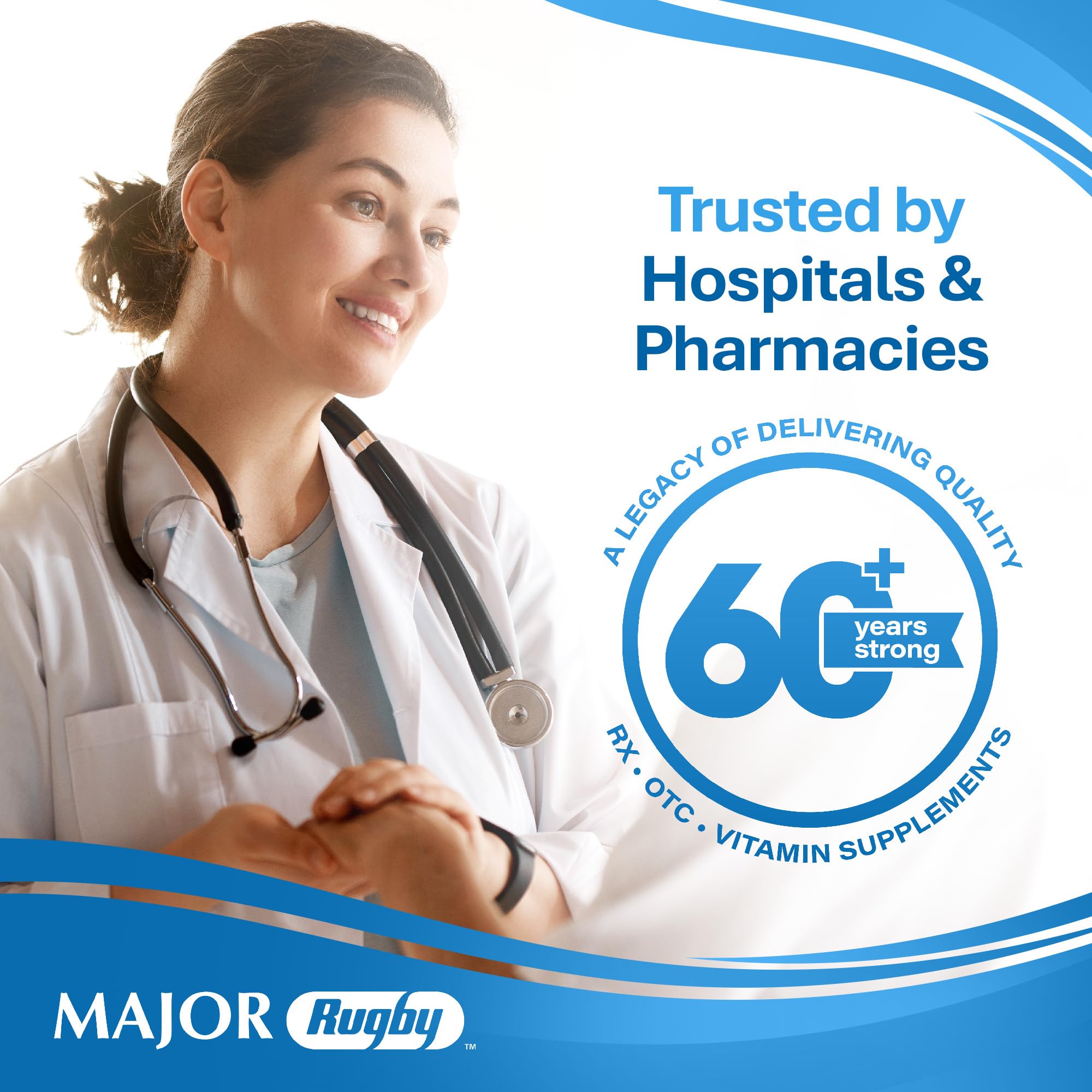 MAJOR product label and directions close-up showing clear usage guidance benefit
