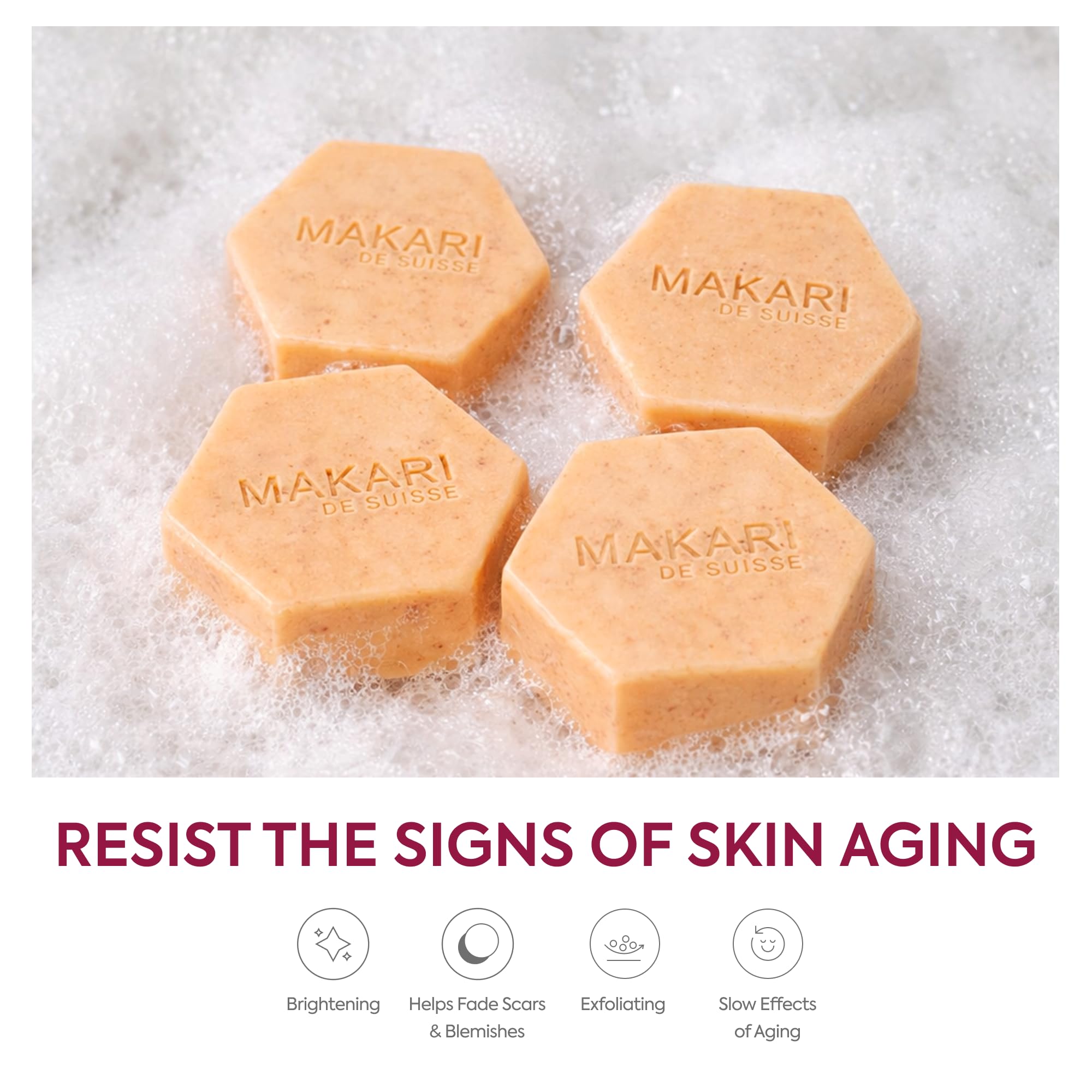 MAKARI apricot extract ingredient focus suggesting natural nourishment