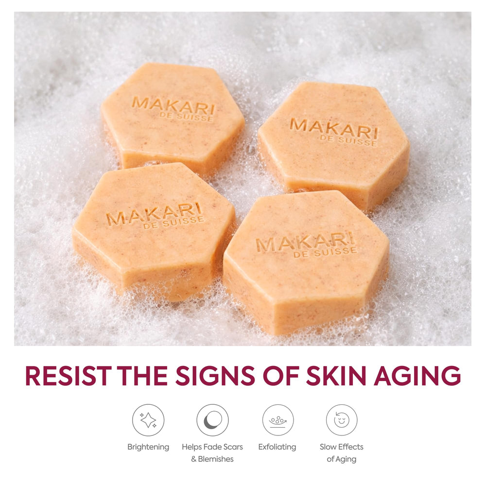MAKARI apricot extract ingredient focus suggesting natural nourishment