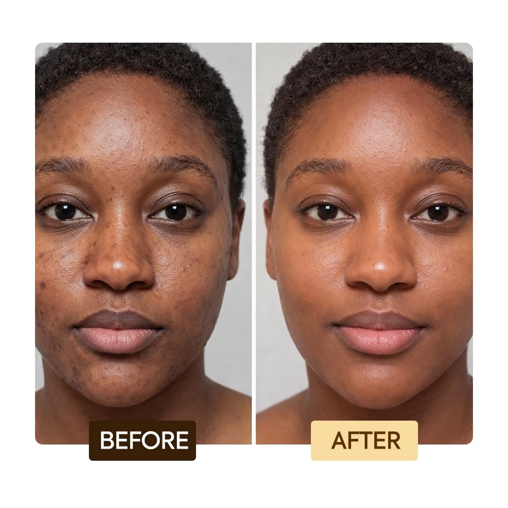 MAKARI before and after skin texture image suggesting smoother appearance