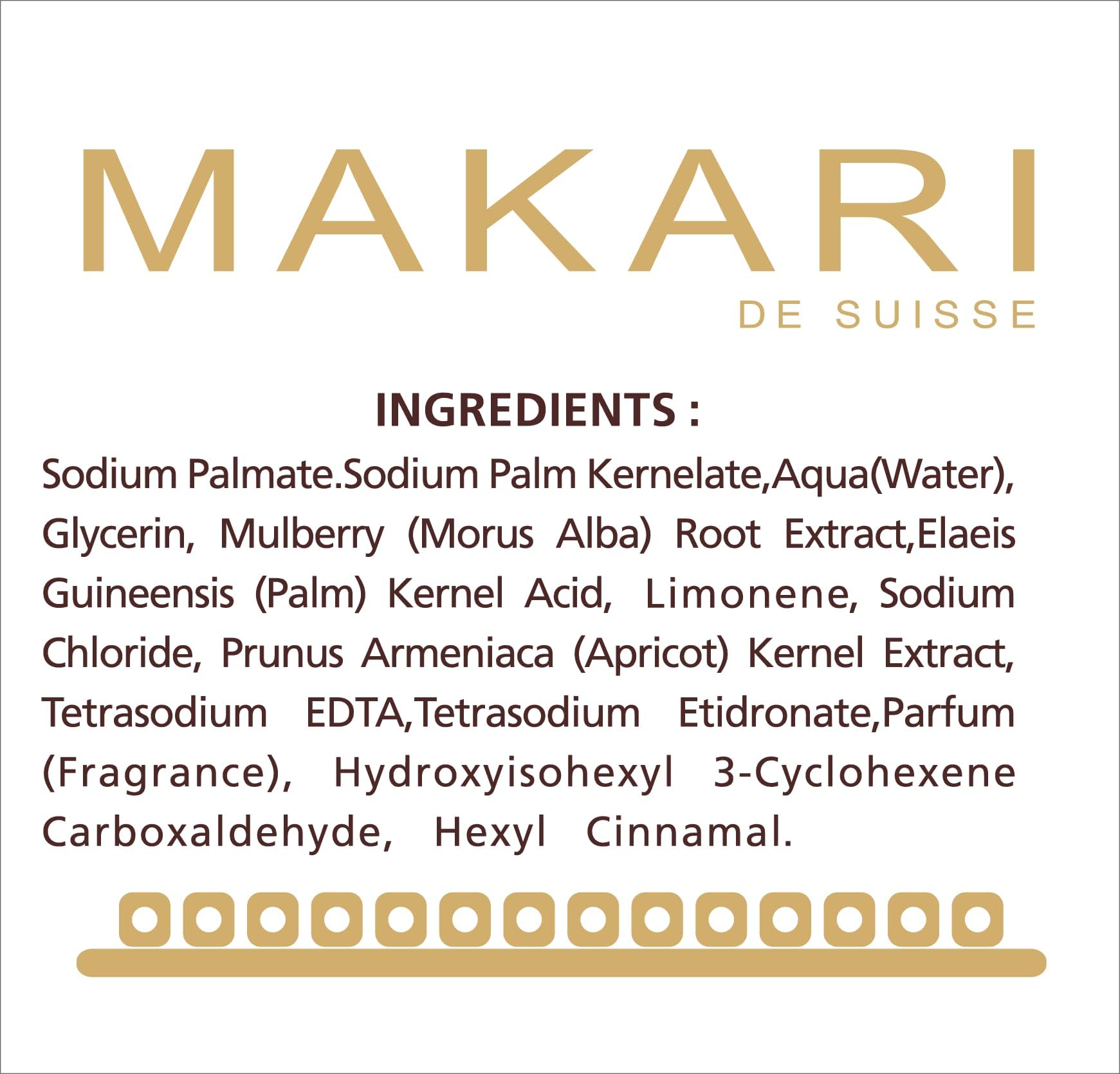 MAKARI wet lather on skin demonstrating cleansing and smoothing benefit