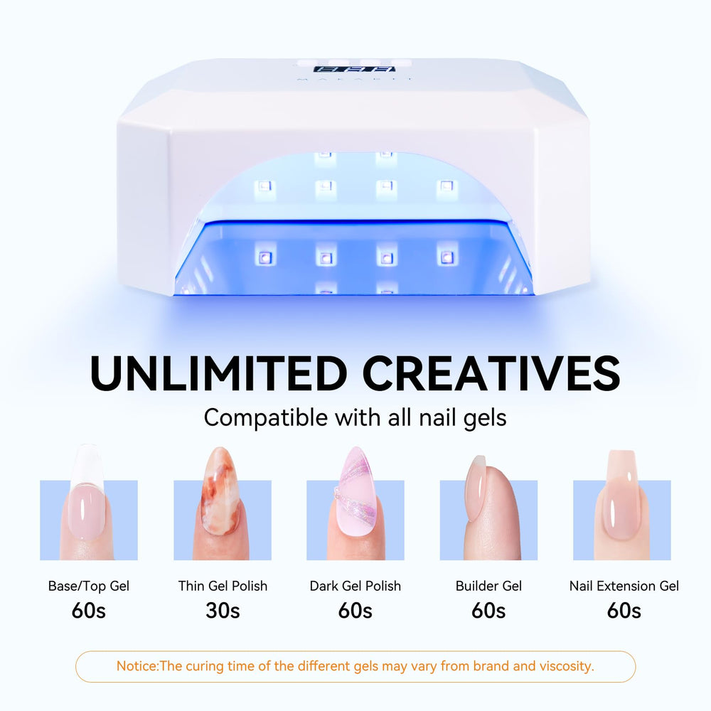 Makartt closeup of Aurora LCD display and timer controls for precise curing benefit