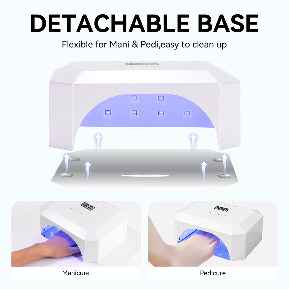 Makartt lamp in use curing toenails with detachable base for comfortable pedicure benefit