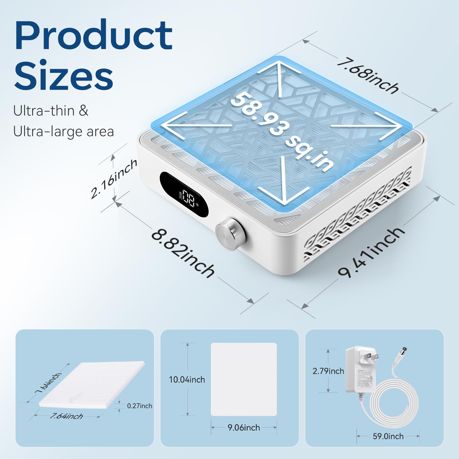 Makartt charging adapter and port showing rechargeable battery convenience benefit