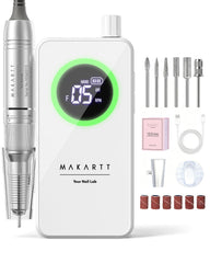 Makartt cordless nail drill front view showing compact design and ease of use