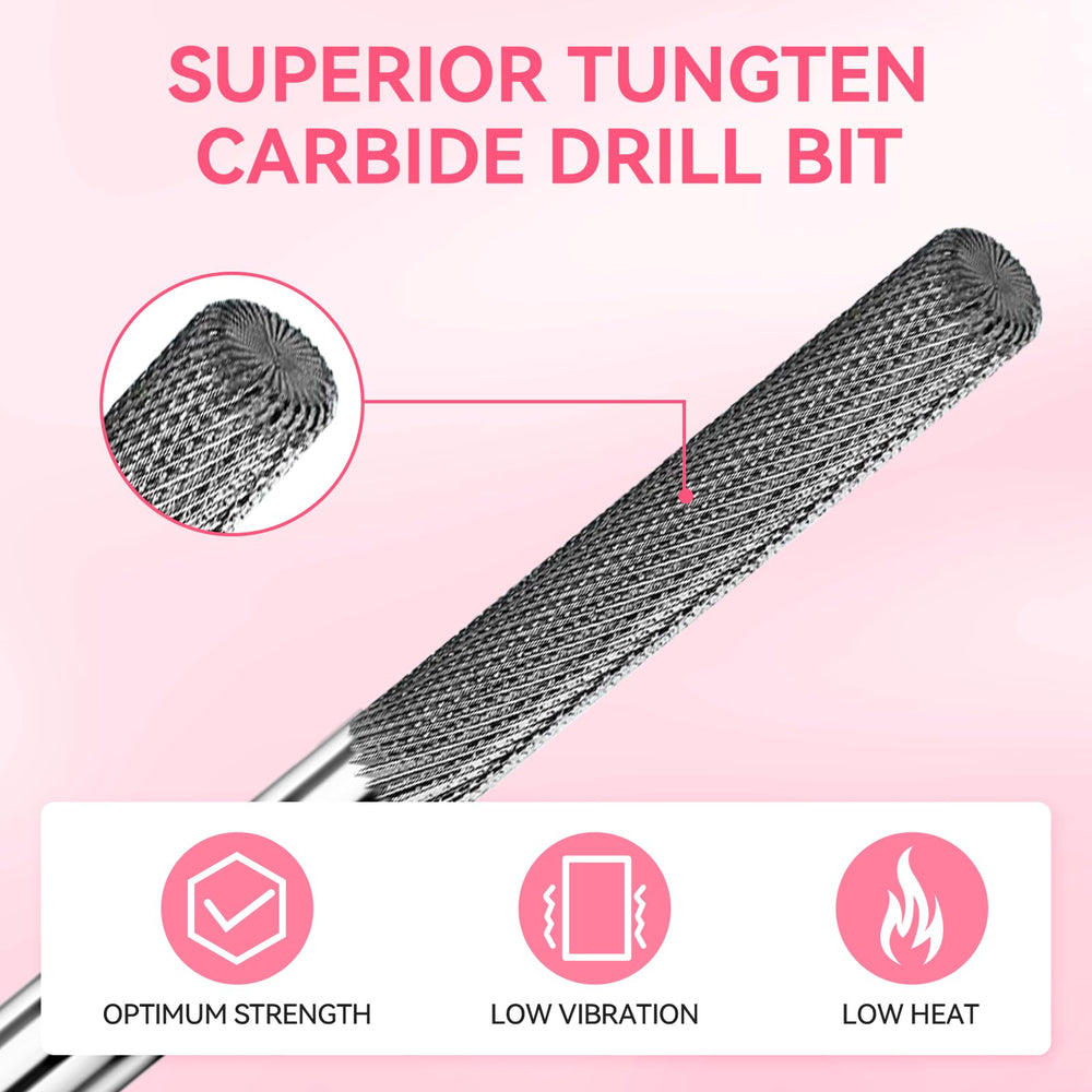 Makartt cuticle bit on gel nail surface for smooth finishing results