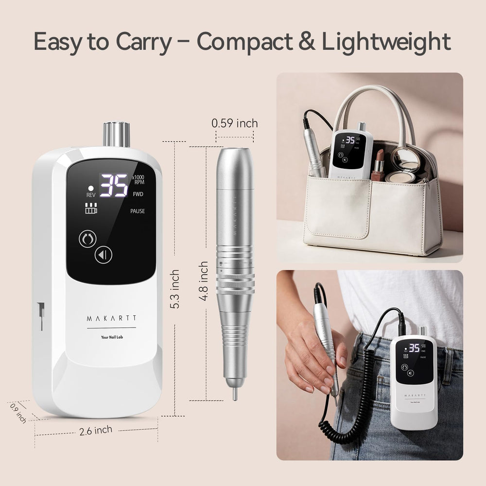 Makartt drill held in hand showing scale and ergonomic feel