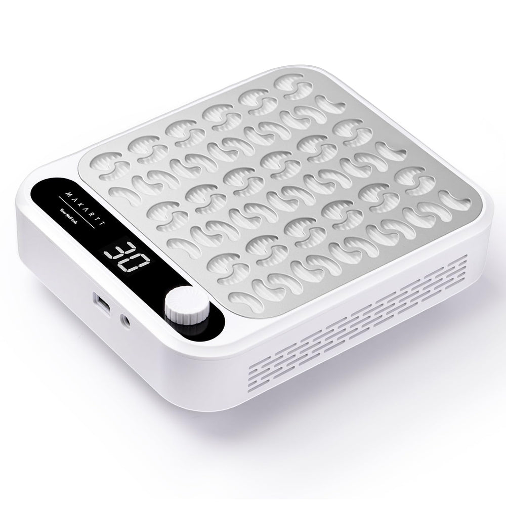 Makartt Larina front view showing intake grate and compact design for tidy workspaces